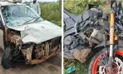 ಬೈಕಿಗೆ ಡಿಕ್ಕಿ ಹೊಡೆದು ಚರಂಡಿಗೆ ಬಿದ್ದ ಕಾರು, 2ವರ್ಷದ ಮಗು ಸೇರಿ 7ಮಂದಿ ಸ್ಥಳದಲ್ಲೇ ಮೃತ್ಯು